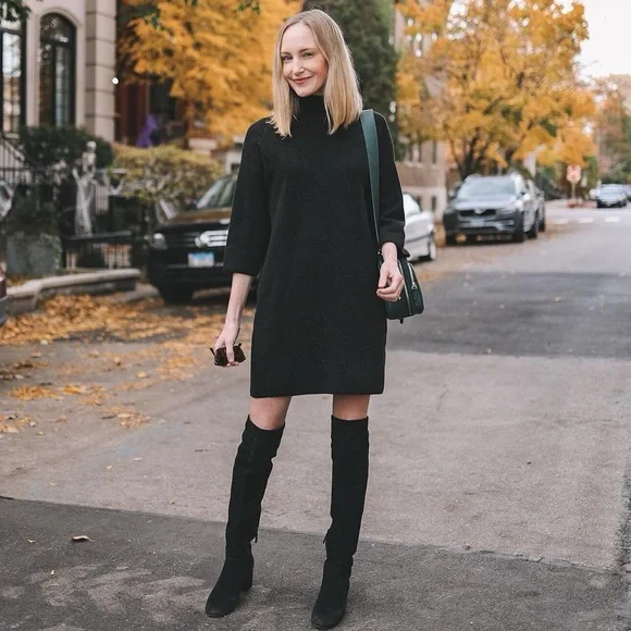 Tuckernuck Pomander Place Vivianne Black Sweater Mini Dress L - Picture 4 of 16